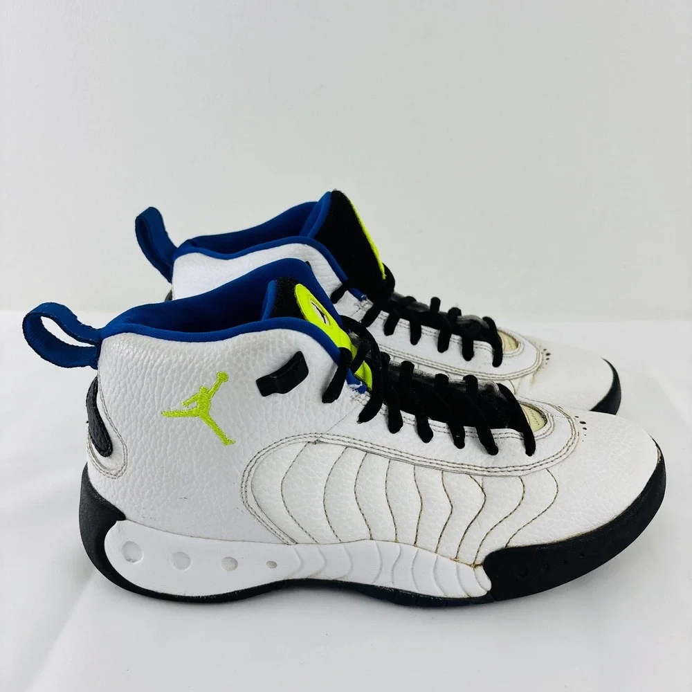 Nike Jordan Jumpman ProbWhite‎ Cyber Size 7Y Basketball Sneaker 907973-100